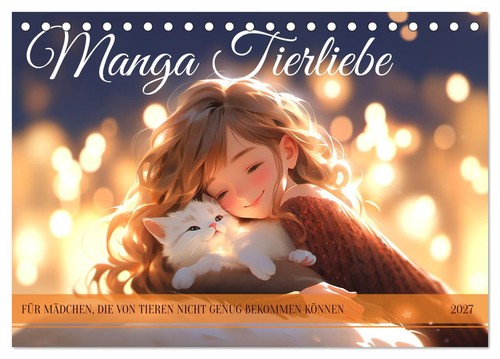 Manga tierliebe tischkalender - tierliebe, (tischkalender